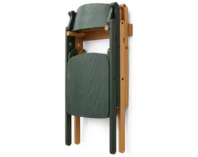 Nástěnný držák na židli Backflip, golden lacquered beech