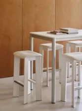 Barová stolička Chisel 30 H75, cream white lacquered beech / Mode 11