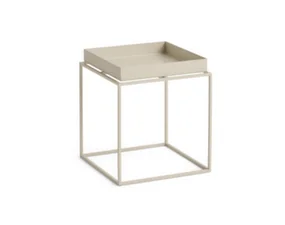 Stolek Tray Table 30x30, warm beige
