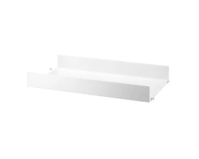 Police String Metal Shelf High Edge 58 x 30, white