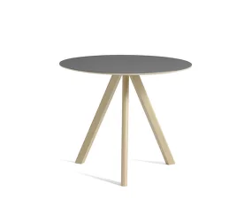 Stůl Copenhague CPH 20 Ø90, oak/grey linoleum