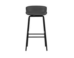 Čalouněná barová židle Hyg Barstool 75, black/ultra leather