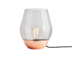Ex-display stolní lampa Bowl Table Lamp, raw copper / light smoked glass