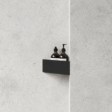 Rohová koupelnová polička Bath Shelf Corner, black