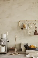 Držák na kuchyňské utěrky Curvature, brass