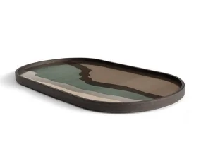 Tác Glass Tray Oblong M, Graphite Wabi Sabi