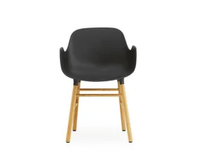 Židle Form s područkami, black/oak