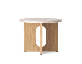 Odkládací stolek Androgyne, natural oak/Kunis Breccia Sand