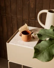 Plant Box Tray, beige marble