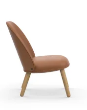 Křeslo Ace Lounge Chair Oak Ultra Leather, brandy