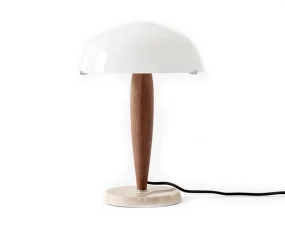 Stolní lampa Herman SHY3, Opal Glass w. Walnut & Cream Marble