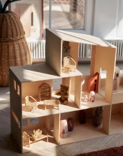 Nábytek pro panenky Rattan Dollhouse Furniture