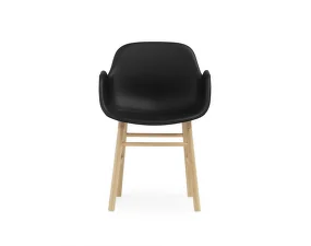 Židle Form s područkami čalouněná, Ultra Leather/oak
