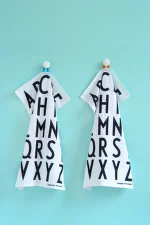 Kuchyňská utěrka Design Letters, sada 2 ks, white