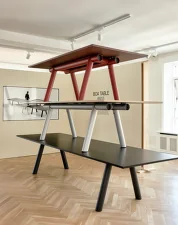 Stůl Boa 280x110x75 cm, metallic grey / walnut