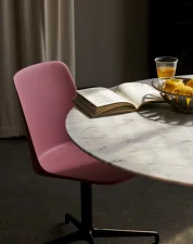 Židle Rely HW11, black/soft pink