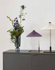 Stolní lampa Matin 300, polished brass / lavender