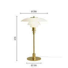 Stolní lampa PH 3/2, brass metallised