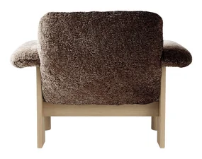 Křeslo Brasilia Low Back, Sheepskin sahara/natural oak