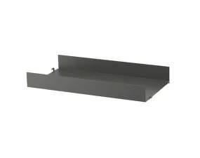 Police String Metal Shelf High Edge 58 x 30, dark grey