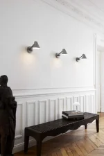 Nástěnná lampa NJP Short, light aluminium grey