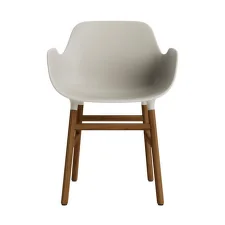 Židle Form s područkami, light grey/walnut