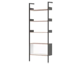 Policová sestava Rombe IF3 se skříňkou, anthracite/lacquered walnut