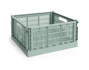 Úložný box Colour Crate Square L, sage green