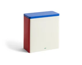 Úložný box Tin Container X-Large, off-white, blue and red