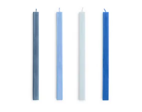 Svíčky Square Candle set 4ks, blues