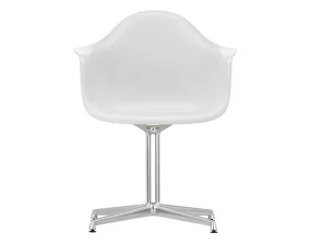 Židle Eames DAL, cotton white/polished aluminum