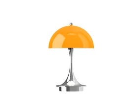 Přenosná lampa Panthella 160 V3, chrome original opal orange