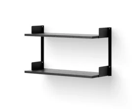 Policová sestava Wall Shelf 450, black ash/black