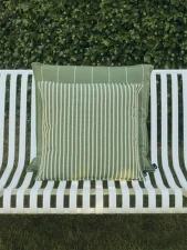 Polštář Terrazza, olive bold stripe