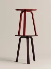 Stolek Bella Coffee Table Ø45x49, dark bordeaux