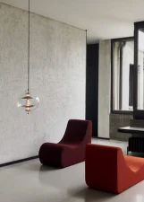 Závěsné svítidlo VP Globe Ø40, brushed alu/orange