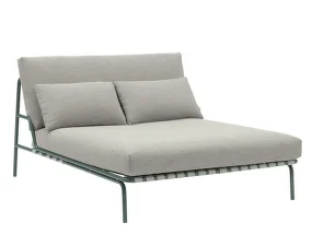 Lehátko Settle Lounge Bed bez područek, Ribbed Weave 2/dark green