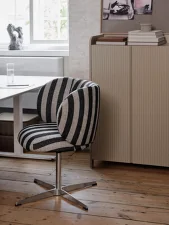 Jídelní židle Rico Swivel Louisiana, sand/black