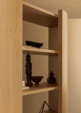 Police Crescent Shelving High, oak