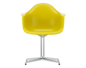 Židle Eames DAL, mustard / polished aluminum