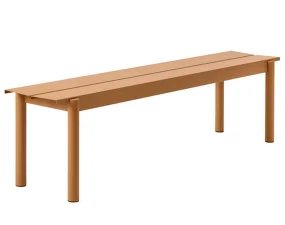 Lavice Linear Steel Bench 170 cm, burnt orange