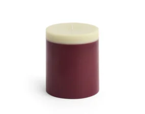 Svíčka Silo Medium, bordeaux and lime white