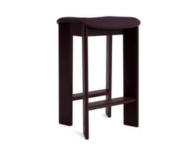 Barová stolička Chisel 30 H65, dark bordeaux lacquered beech / Turf burgundy