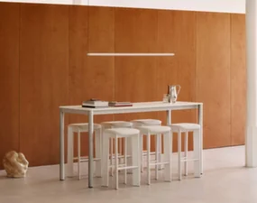 Barová stolička Chisel 30 H65, cream white lacquered beech