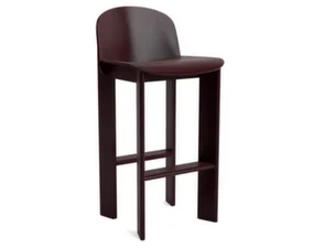 Barová židle Chisel 35 H75, dark bordeaux lacquered beech