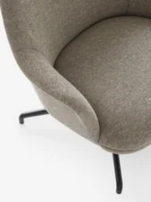 Křeslo Rely HW139 s područkami, black / Clay 9