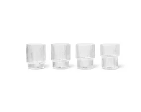 Sklenice na panáky Ripple set 4ks, clear