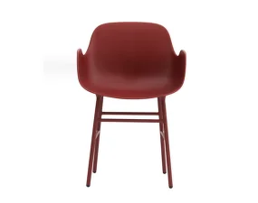 Židle Form s područkami, red/steel