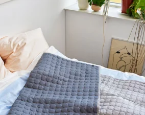 Pléd Mega Dot 195x245, dark grey