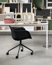 Židle Fiber Armchair Swivel Base w. Castors, Remix 183